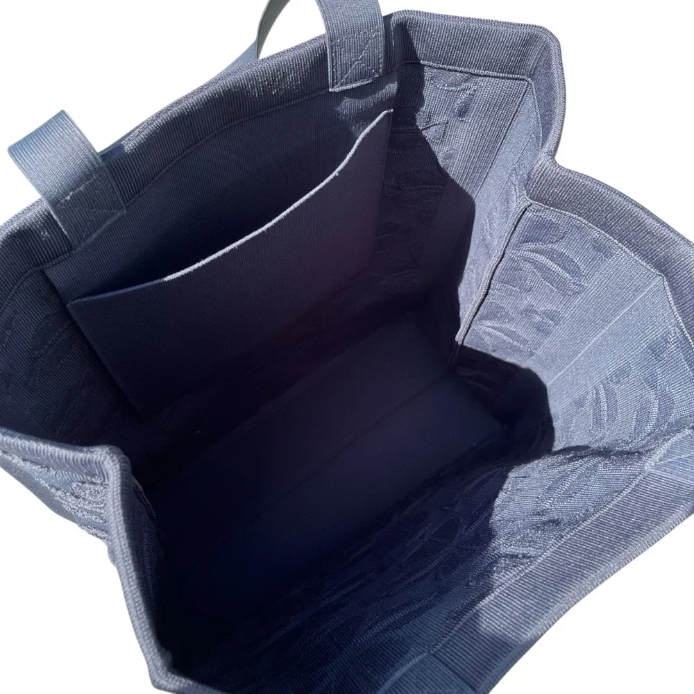 Kate Spade Brooke Terry Carryall Large Tote in Dark Blue with Bag Charm - Picture 10 of 11